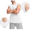 imageMAGCOMSEN Mens Tank Top Cotton Muscle Workout Gym Shirts Moisture Wicking Lightweight Summer Casual Sleeveless ShirtsWhite