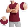 imageMAGCOMSEN Mens Tank Top Cotton Muscle Workout Gym Shirts Moisture Wicking Lightweight Summer Casual Sleeveless ShirtsWine Red