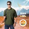 imageMAGCOMSEN Mens UPF 50 Sun Protection Shirts Button Down Long Sleeve Shirt for Hiking Fishing SafariArmy Green