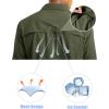 imageMAGCOMSEN Mens UPF 50 Sun Protection Shirts Button Down Long Sleeve Shirt for Hiking Fishing SafariArmy Green