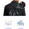 imageMAGCOMSEN Mens UPF 50 Sun Protection Shirts Button Down Long Sleeve Shirt for Hiking Fishing SafariBlack