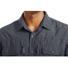 imageMAGCOMSEN Mens UPF 50 Sun Protection Shirts Button Down Long Sleeve Shirt for Hiking Fishing SafariDark Grey
