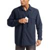 imageMAGCOMSEN Mens UPF 50 Sun Protection Shirts Button Down Long Sleeve Shirt for Hiking Fishing SafariNavy