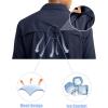 imageMAGCOMSEN Mens UPF 50 Sun Protection Shirts Button Down Long Sleeve Shirt for Hiking Fishing SafariNavy
