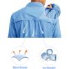 imageMAGCOMSEN Mens UPF 50 Sun Protection Shirts Button Down Long Sleeve Shirt for Hiking Fishing SafariSky Blue