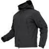 imageMAGCOMSEN Mens Tactical Jacket Winter Snow Ski Jacket Water Resistant Softshell Fleece Lined Winter Coats MultiPocketsBlack
