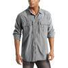 imageMAGCOMSEN Mens UPF 50 Sun Protection Shirts Button Down Long Sleeve Shirt for Hiking Fishing SafariGrey