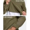 imageMAGCOMSEN Mens Crewneck Sweatshirt Long Sleeve Casual Warm Fleece PulloverArmy Green