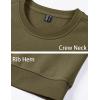 imageMAGCOMSEN Mens Crewneck Sweatshirt Long Sleeve Casual Warm Fleece PulloverArmy Green