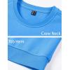 imageMAGCOMSEN Mens Crewneck Sweatshirt Long Sleeve Casual Warm Fleece PulloverAzure