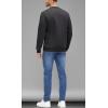 imageMAGCOMSEN Mens Crewneck Sweatshirt Long Sleeve Casual Warm Fleece PulloverBlack
