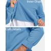 imageMAGCOMSEN Mens Crewneck Sweatshirt Long Sleeve Casual Warm Fleece PulloverGrey Blue