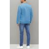 imageMAGCOMSEN Mens Crewneck Sweatshirt Long Sleeve Casual Warm Fleece PulloverGrey Blue