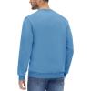 imageMAGCOMSEN Mens Crewneck Sweatshirt Long Sleeve Casual Warm Fleece PulloverGrey Blue