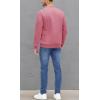 imageMAGCOMSEN Mens Crewneck Sweatshirt Long Sleeve Casual Warm Fleece PulloverGrey Pink