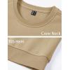 imageMAGCOMSEN Mens Crewneck Sweatshirt Long Sleeve Casual Warm Fleece PulloverKhaki