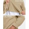 imageMAGCOMSEN Mens Crewneck Sweatshirt Long Sleeve Casual Warm Fleece PulloverKhaki