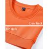 imageMAGCOMSEN Mens Crewneck Sweatshirt Long Sleeve Casual Warm Fleece PulloverOrange