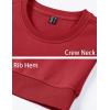 imageMAGCOMSEN Mens Crewneck Sweatshirt Long Sleeve Casual Warm Fleece PulloverOrange Red