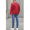 imageMAGCOMSEN Mens Crewneck Sweatshirt Long Sleeve Casual Warm Fleece PulloverOrange Red