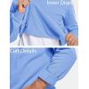 imageMAGCOMSEN Mens Crewneck Sweatshirt Long Sleeve Casual Warm Fleece PulloverPale Blue