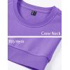 imageMAGCOMSEN Mens Crewneck Sweatshirt Long Sleeve Casual Warm Fleece PulloverPurple