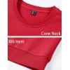imageMAGCOMSEN Mens Crewneck Sweatshirt Long Sleeve Casual Warm Fleece PulloverTomato Red