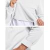 imageMAGCOMSEN Mens Crewneck Sweatshirt Long Sleeve Casual Warm Fleece PulloverWhite