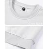 imageMAGCOMSEN Mens Crewneck Sweatshirt Long Sleeve Casual Warm Fleece PulloverWhite