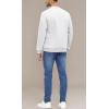 imageMAGCOMSEN Mens Crewneck Sweatshirt Long Sleeve Casual Warm Fleece PulloverWhite