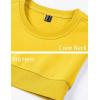 imageMAGCOMSEN Mens Crewneck Sweatshirt Long Sleeve Casual Warm Fleece PulloverYellow