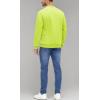 imageMAGCOMSEN Mens Crewneck Sweatshirt Long Sleeve Casual Warm Fleece PulloverYellow Green