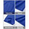 imageMAGCOMSEN Mens Polo Shirts with Pocket Cotton Pique Short Sleeve Collared Shirt Moisture Wicking Golf Shirts 3Button ShirtsColor Blue