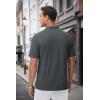 imageMAGCOMSEN Mens Polo Shirts with Pocket Cotton Pique Short Sleeve Collared Shirt Moisture Wicking Golf Shirts 3Button ShirtsDark Grey