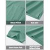imageMAGCOMSEN Mens Polo Shirts with Pocket Cotton Pique Short Sleeve Collared Shirt Moisture Wicking Golf Shirts 3Button ShirtsGrey Green