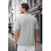 imageMAGCOMSEN Mens Polo Shirts with Pocket Cotton Pique Short Sleeve Collared Shirt Moisture Wicking Golf Shirts 3Button ShirtsLight Grey