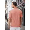 imageMAGCOMSEN Mens Polo Shirts with Pocket Cotton Pique Short Sleeve Collared Shirt Moisture Wicking Golf Shirts 3Button ShirtsPink