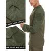 imageMAGCOMSEN Mens Tactical Military Shirts 14 Zip Long Sleeve Shirt with PocketsArmy Green