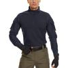 imageMAGCOMSEN Mens Tactical Military Shirts 14 Zip Long Sleeve Shirt with PocketsBlack