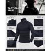 imageMAGCOMSEN Mens Tactical Military Shirts 14 Zip Long Sleeve Shirt with PocketsBlack