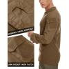 imageMAGCOMSEN Mens Tactical Military Shirts 14 Zip Long Sleeve Shirt with PocketsBrown