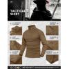 imageMAGCOMSEN Mens Tactical Military Shirts 14 Zip Long Sleeve Shirt with PocketsBrown