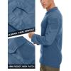 imageMAGCOMSEN Mens Tactical Military Shirts 14 Zip Long Sleeve Shirt with PocketsGrey Blue