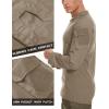 imageMAGCOMSEN Mens Tactical Military Shirts 14 Zip Long Sleeve Shirt with PocketsKhaki