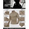 imageMAGCOMSEN Mens Tactical Military Shirts 14 Zip Long Sleeve Shirt with PocketsKhaki