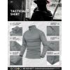 imageMAGCOMSEN Mens Tactical Military Shirts 14 Zip Long Sleeve Shirt with PocketsLight Grey