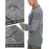 imageMAGCOMSEN Mens Tactical Military Shirts 14 Zip Long Sleeve Shirt with PocketsLight Grey