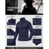 imageMAGCOMSEN Mens Tactical Military Shirts 14 Zip Long Sleeve Shirt with PocketsNavy