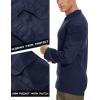 imageMAGCOMSEN Mens Tactical Military Shirts 14 Zip Long Sleeve Shirt with PocketsNavy