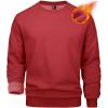 imageMAGCOMSEN Mens Crewneck Sweatshirt Long Sleeve Casual Warm Fleece PulloverOrange Red